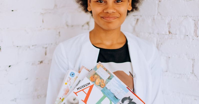 Learning Books - Woman Carrying Children's Learning Books