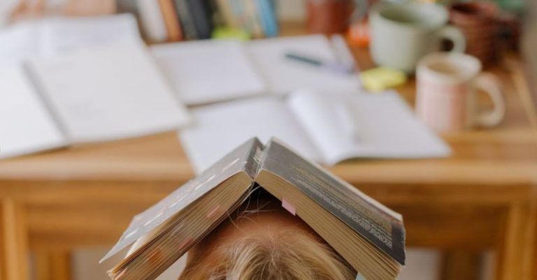 School Stress - Person in White Shirt With Brown Wooden Frame