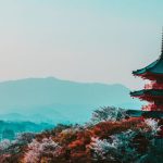 Japanese Temple - Red and Black Temple Surrounded by Trees Photo
