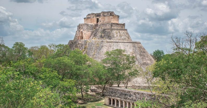 Mayan Ruins - Pyramid of Magician in Uxmal, Mexico