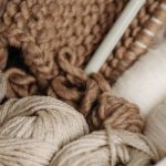 Scrapbooking Materials - White and Brown Yarns In Basket